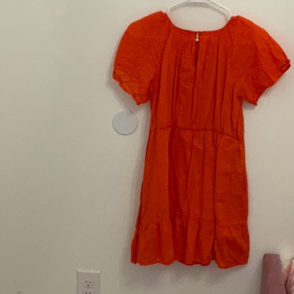 Orange puffy  dress